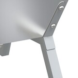 vidaXL Barbecueplaat 118x42x30,5 cm roestvrij staal zilverkleurig