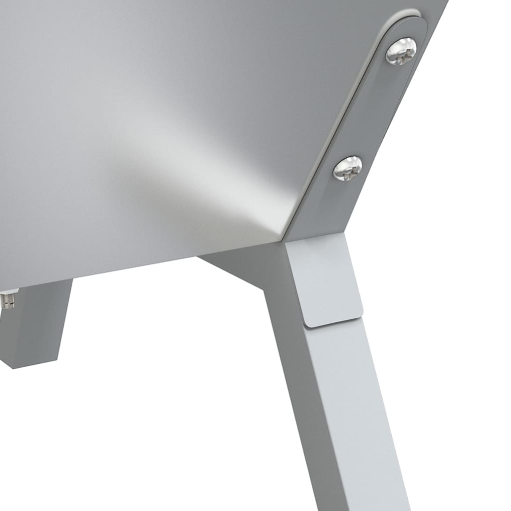 vidaXL Barbecueplaat 118x42x30,5 cm roestvrij staal zilverkleurig
