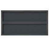 vidaXL Wandschappen 2 st 75x40x3 cm roestvrijstaal zwart