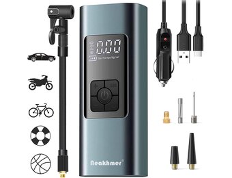 Neakhmer Mini Draagbare Luchtcompressor met Powerbank en LED Licht