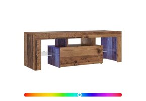 Tv-meubel met LED 120cm Oud Hout - 47% Korting