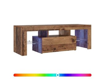 TV-meubel met LED, 120x36,5x40 cm Oud Hout - 52% Korting