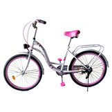 Meisjesfiets 24 inch Wit/Roze - 35% Korting