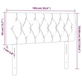 VidaXL Hoofdbord Crème 100x7x78/88 cm Stof - 42% Korting