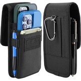 Dubbele Telefoon Heuptas (27% Korting) | Nylon Riemtas voor 2 Smartphones