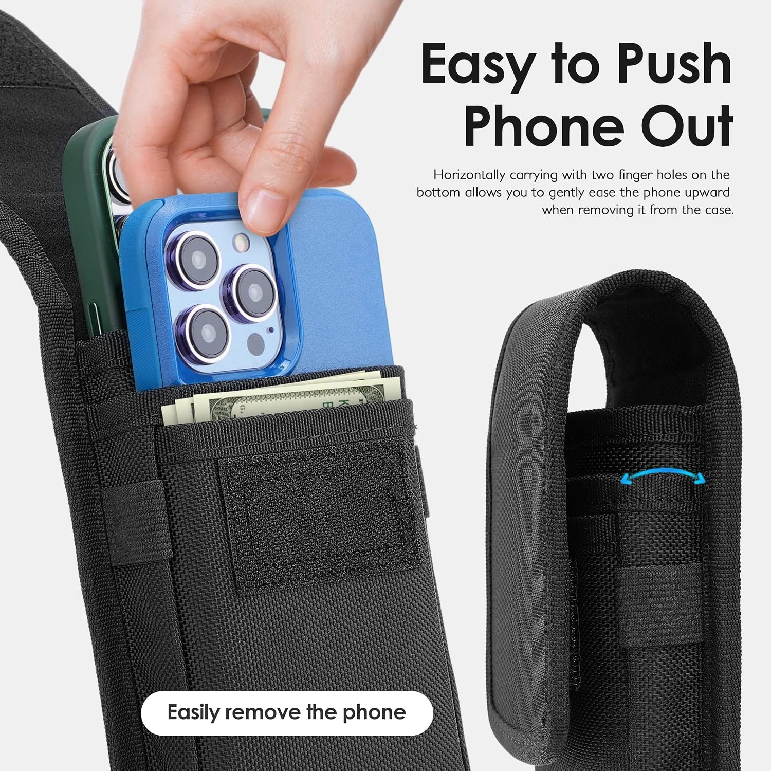Dubbele Telefoon Heuptas (27% Korting) | Nylon Riemtas voor 2 Smartphones