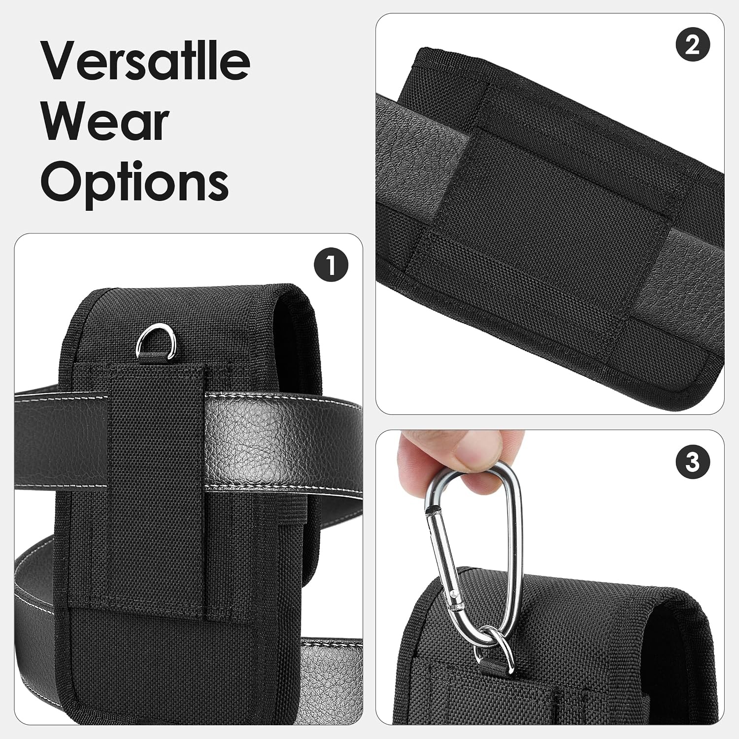 Dubbele Telefoon Heuptas (27% Korting) | Nylon Riemtas voor 2 Smartphones