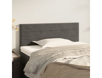 vidaXL Hoofdbord 90x5x78/88 cm fluweel donkergrijs