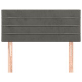 vidaXL Hoofdbord 90x5x78/88 cm fluweel donkergrijs