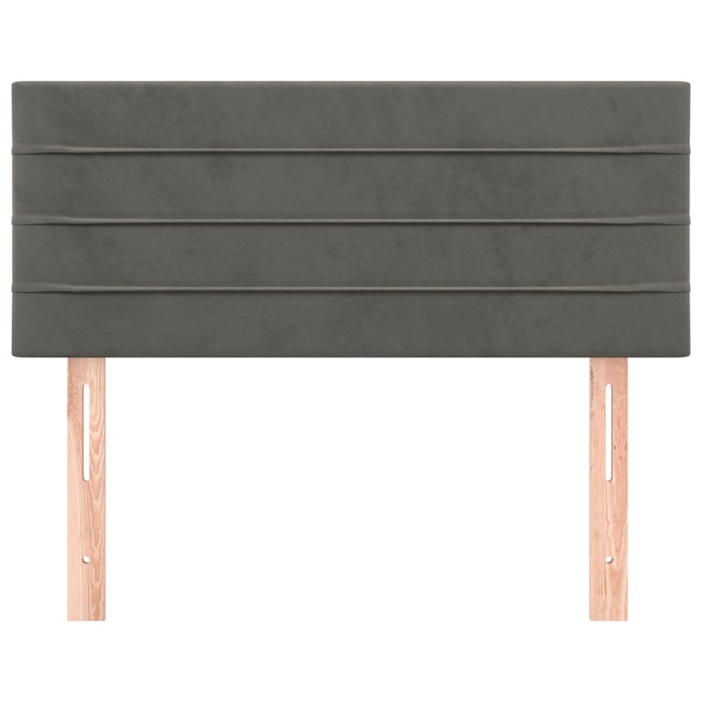 vidaXL Hoofdbord 90x5x78/88 cm fluweel donkergrijs