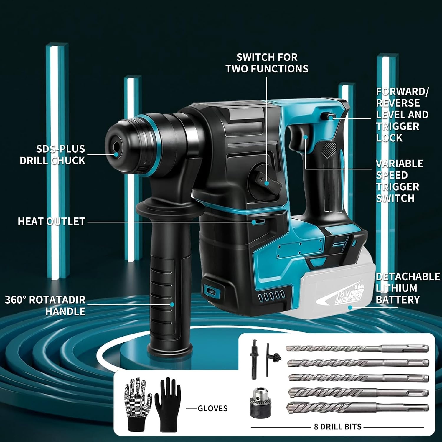 Accuboorhamer 18V Makita Compatibel - 34% Korting!