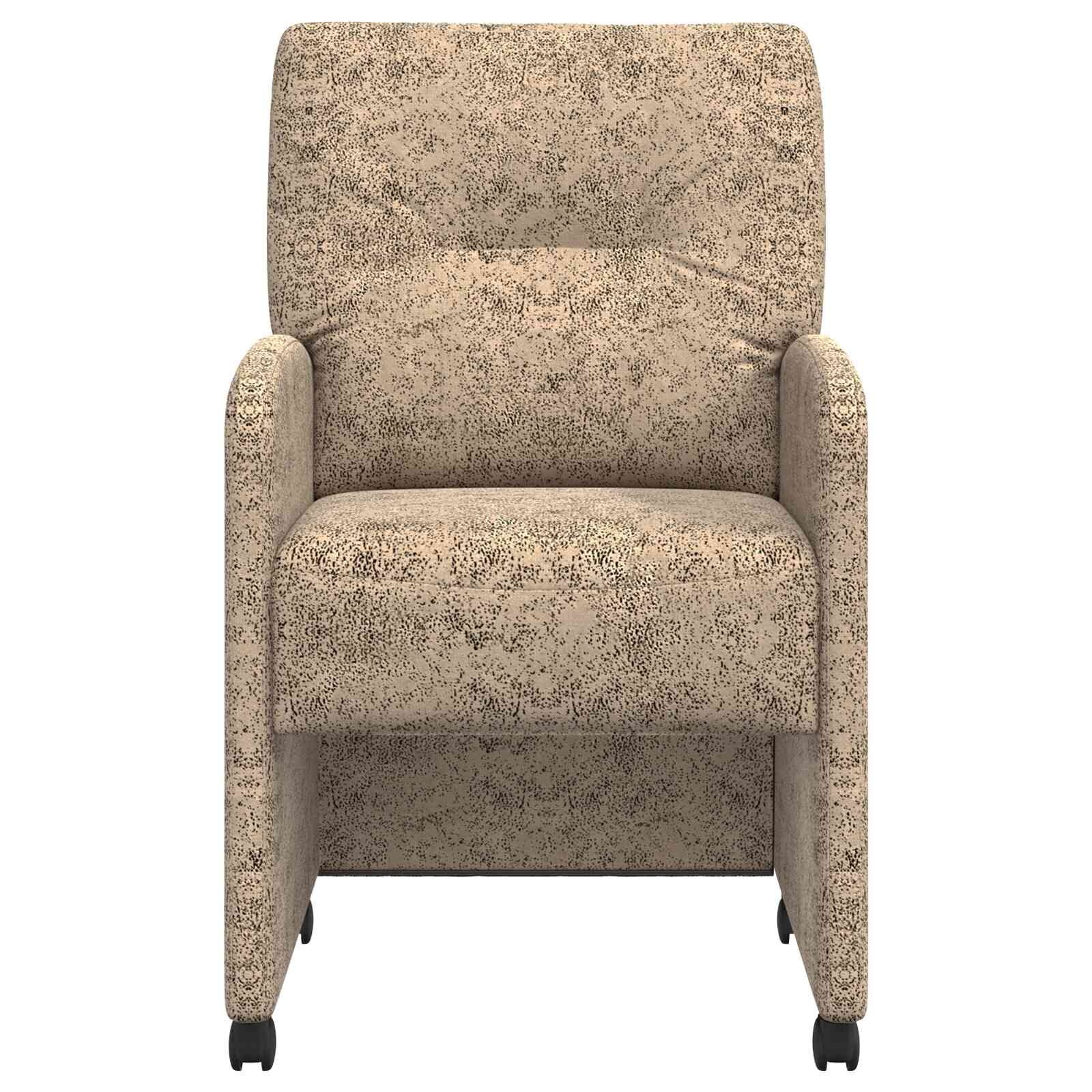 vidaXL Eetkamerstoelen met Wieltjes 2 st Faux suede leer Lichtgrijs
