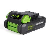 WORKPRO 20 V 2.0 Ah Lithium-ion Battery with Power Indicator, and Safe, Compatible with WORKPRO 20 V Cordless Power Tools, Drill, Impact Driver, Impact Wrench, Reciprocating Saw