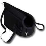 Hondendraagtas Schoudertas voor kleine honden zwart met ritssluiting 36x19x23 cm