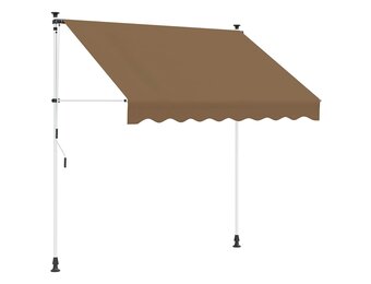 vidaXL Handmatig uitschuifbare luifel Beige 100 cm