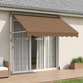 vidaXL Handmatig uitschuifbare luifel Beige 100 cm