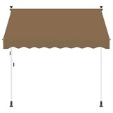 vidaXL Handmatig uitschuifbare luifel Beige 100 cm