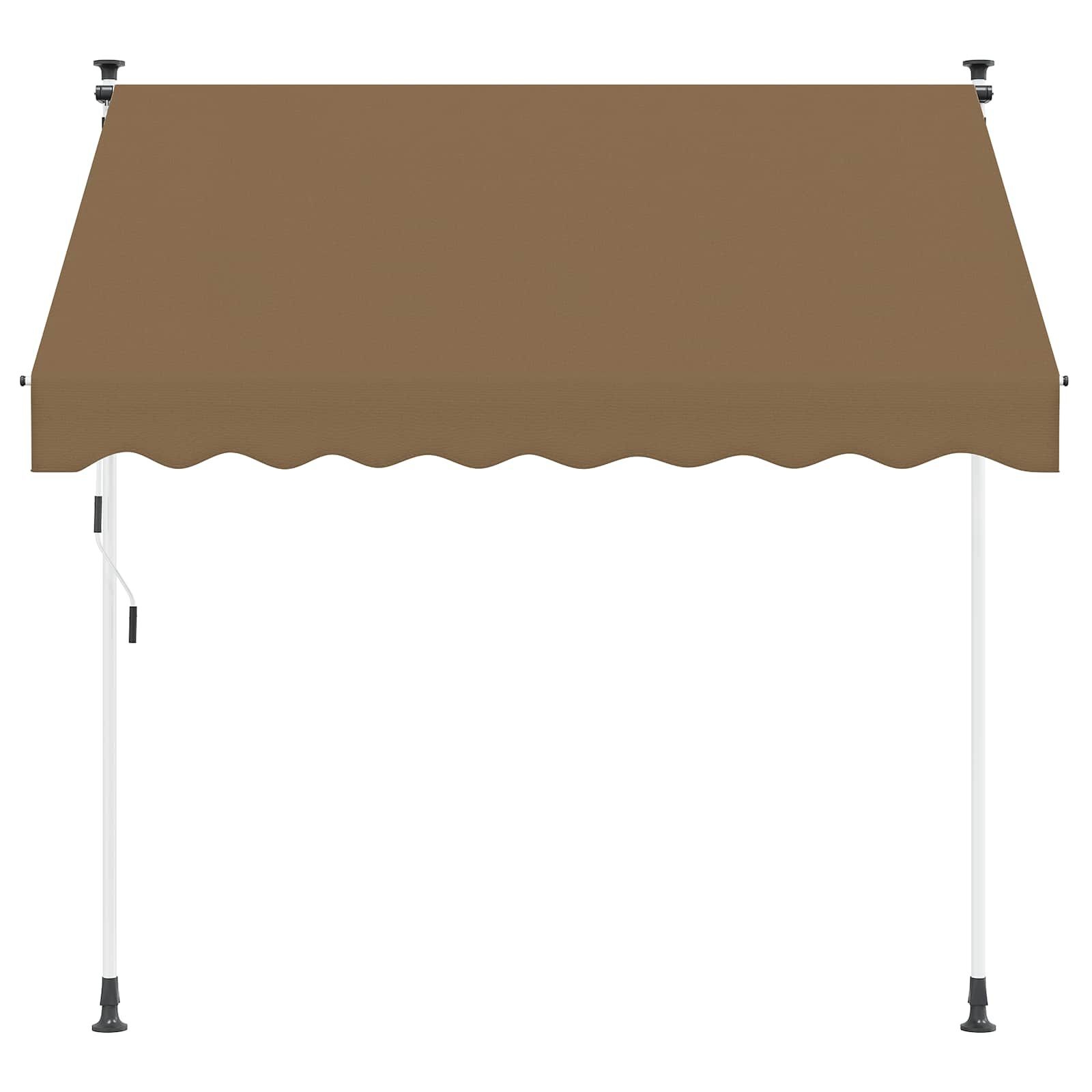 vidaXL Handmatig uitschuifbare luifel Beige 100 cm