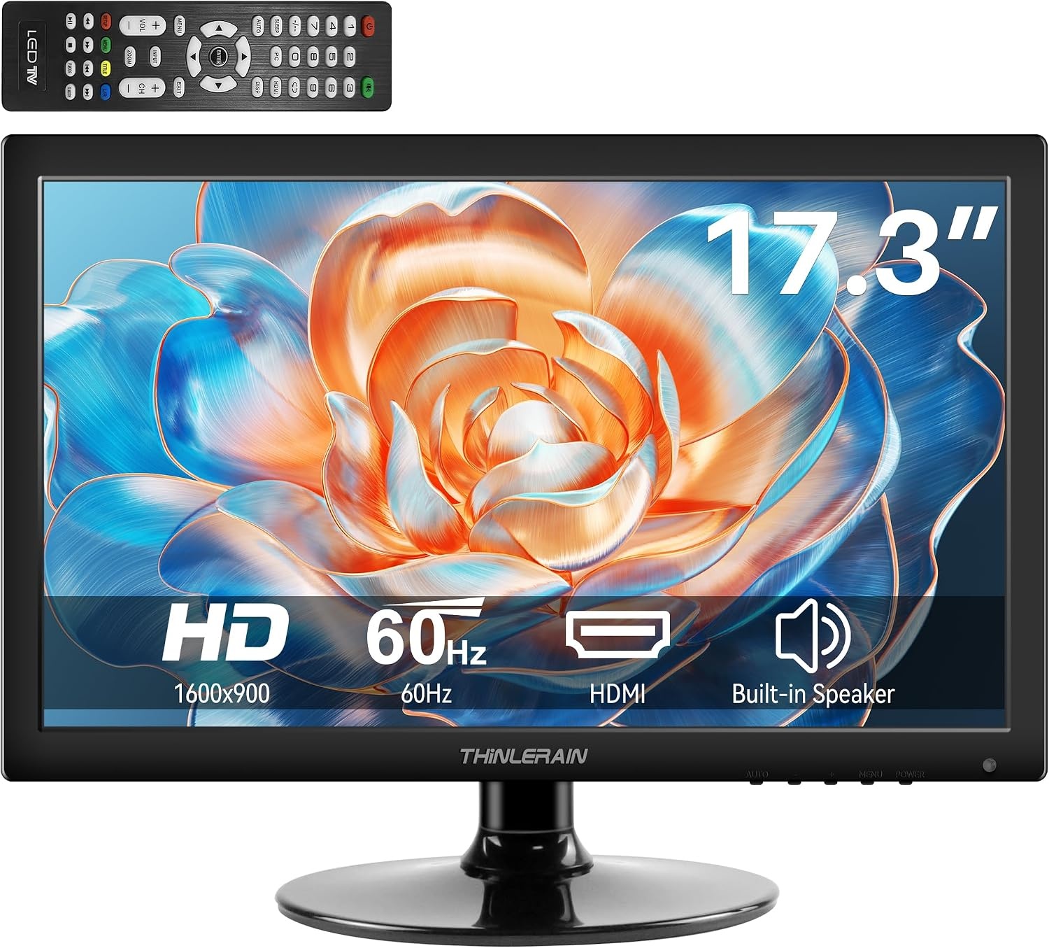 17 inch pc-monitor 1600 x 900 LED-beeldscherm computer monitor met VGA/HDMI/USB, geïntegreerde luidspreker, 5 ms, 60 Hz, VESA, zwart