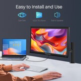17 inch pc-monitor 1600 x 900 LED-beeldscherm computer monitor met VGA/HDMI/USB, geïntegreerde luidspreker, 5 ms, 60 Hz, VESA, zwart