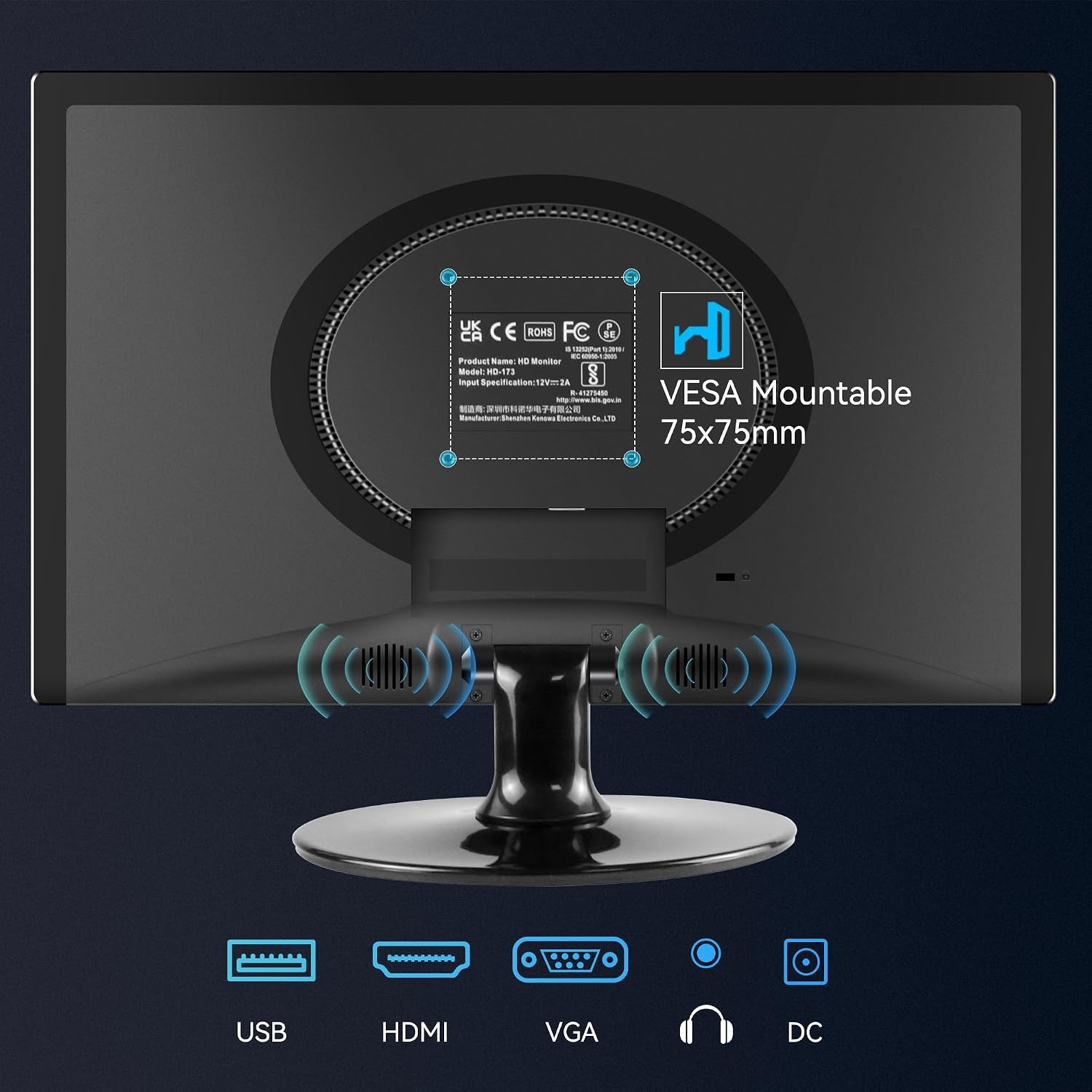 17" HD+ PC Monitor | 1600x900 | 5ms | Zwart met 59% Korting