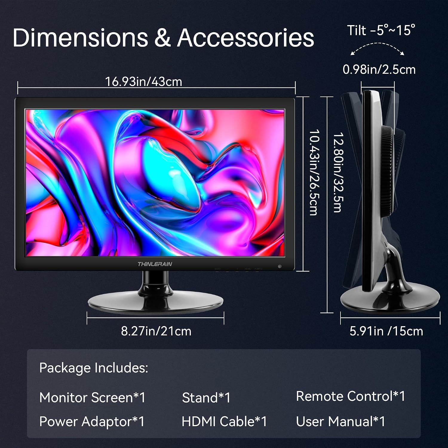17" HD+ PC Monitor | 1600x900 | 5ms | Zwart met 59% Korting