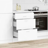 vidaXL Keuken onderkast bewerkt hout wit