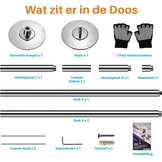 SereneLife Danspaal – Dansstang- Paaldans- Draagbaar, Verwijderbaar en Verstelbaar-Perfect voor Training, Dans & Oefeningen