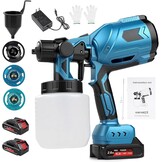 Accu-Verfspuitapparaat-Set 1000 Ml, 500W Makita21V Interface Batterijgevoede Hvlp-Elektrische Spuitpistool Met 2 Accu'S + 3 Spuitmonden, Doe-Het-Zelf-Verfgereedschap, Voor Muren, Plafonds, Tuinhekken