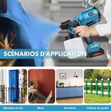 Accu-Verfspuitapparaat-Set 1000 Ml, 500W Makita21V Interface Batterijgevoede Hvlp-Elektrische Spuitpistool Met 2 Accu'S + 3 Spuitmonden, Doe-Het-Zelf-Verfgereedschap, Voor Muren, Plafonds, Tuinhekken