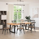vidaXL Eettafelpoten 2 st V-vormig 70x(72-73,3) cm staal zwart