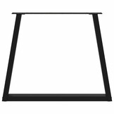 vidaXL Eettafelpoten 2 st V-vormig 70x(72-73,3) cm staal zwart
