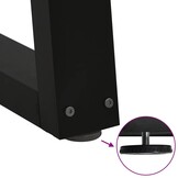 vidaXL Eettafelpoten 2 st V-vormig 70x(72-73,3) cm staal zwart