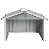 vidaXL Overkapping voor robotmaaier 92x97x63 cm staal grijs