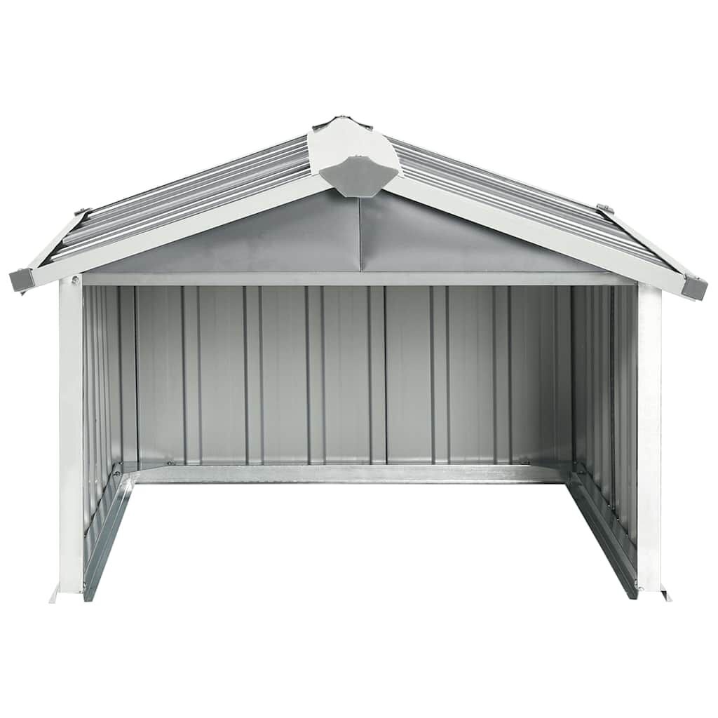 vidaXL Overkapping voor robotmaaier 92x97x63 cm staal grijs