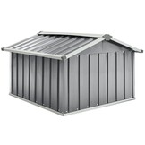 vidaXL Overkapping voor robotmaaier 92x97x63 cm staal grijs