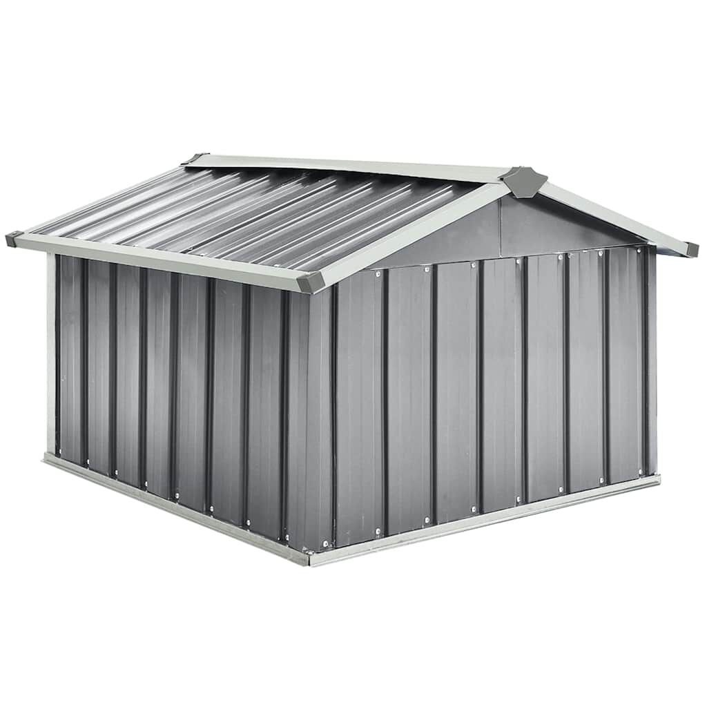 vidaXL Overkapping voor robotmaaier 92x97x63 cm staal grijs