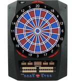 Carromco elektronisch dartbord Topaz-901 – softdartbord met 2-gaats systeem, rood-blauw, 1–8 spelers, netvoeding, softdarts – 40 spellen & 761 spelvarianten (o.a. cricket)