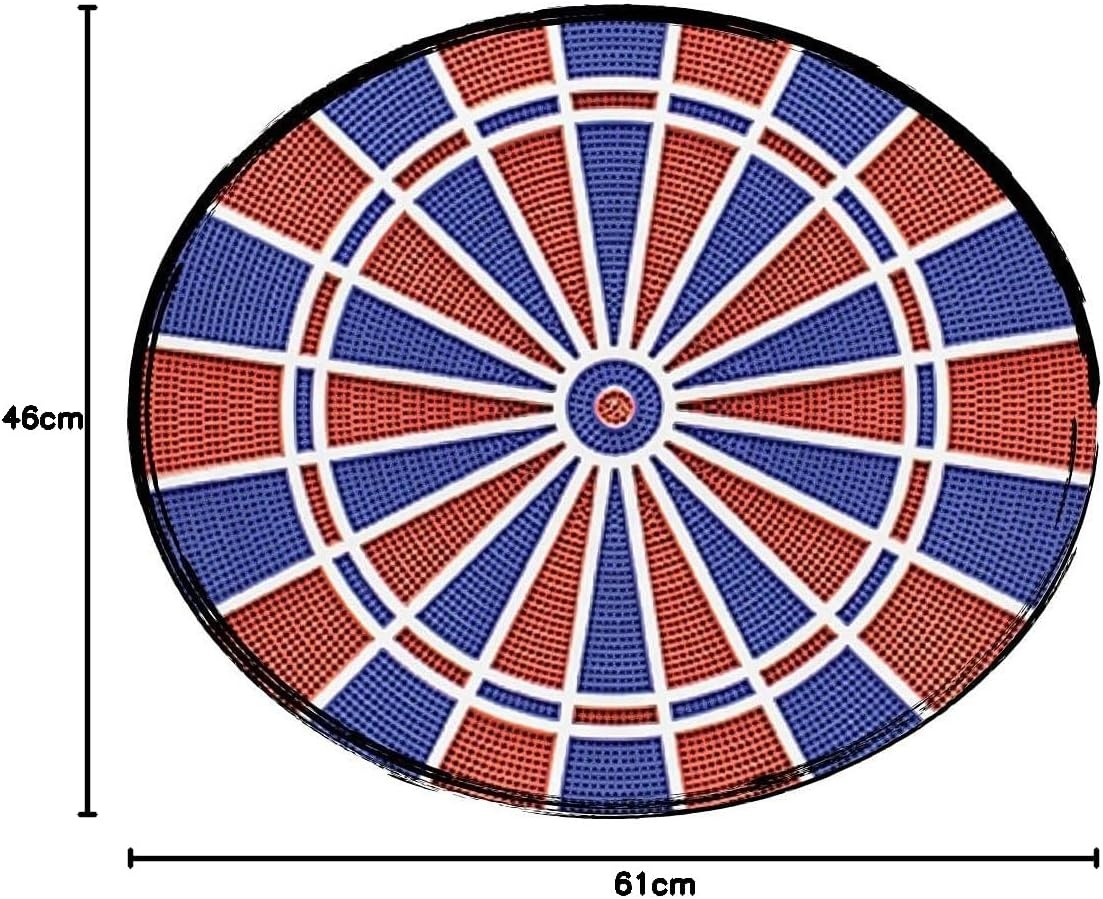 Carromco elektronisch dartbord Topaz-901 – softdartbord met 2-gaats systeem, rood-blauw, 1–8 spelers, netvoeding, softdarts – 40 spellen & 761 spelvarianten (o.a. cricket)