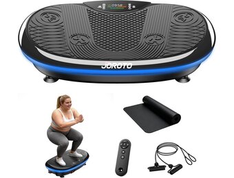 JOROTO Vibration Plate 4D Home 3 Powerful Motors Professional Full Body Training LED Light Strips up to 158 kg Quiet and Non-Slip Ideal for Home Fitness