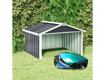 vidaXL Overkapping voor robotmaaier 92x97x63 cm staal antracietkleurig