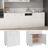 vidaXL Onderkast met Lade Lyon (Wit) - 34% Korting!