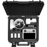 Draagkoffer voor DJI Flip, Fly More Combo, RC 2/N3/N2, 8 accu's, laadstation & accessoires. Waterdicht, Hard PP/EVA, Zwart, 36x13.6x32.5 cm (alleen ko