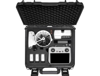 Draagkoffer voor DJI Flip, Fly More Combo, RC 2/N3/N2, 8 accu's, laadstation & accessoires. Waterdicht, Hard PP/EVA, Zwart, 36x13.6x32.5 cm (alleen ko