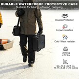 Draagkoffer voor DJI Flip, Fly More Combo, RC 2/N3/N2, 8 accu's, laadstation & accessoires. Waterdicht, Hard PP/EVA, Zwart, 36x13.6x32.5 cm (alleen ko