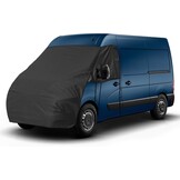 Voorruit Wrap Cover Vervanging voor Renault Master 2010-2024, Vervanging voor Opel Movano 2010-2024, Luxe Zonwering Volledige Okklusie Voorruitafdekking 420D Vervanging voor Nissan NV400 (Zwart)