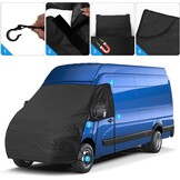 Voorruit Wrap Cover Vervanging voor Renault Master 2010-2024, Vervanging voor Opel Movano 2010-2024, Luxe Zonwering Volledige Okklusie Voorruitafdekking 420D Vervanging voor Nissan NV400 (Zwart)