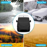 Voorruit Wrap Cover Vervanging voor Renault Master 2010-2024, Vervanging voor Opel Movano 2010-2024, Luxe Zonwering Volledige Okklusie Voorruitafdekking 420D Vervanging voor Nissan NV400 (Zwart)
