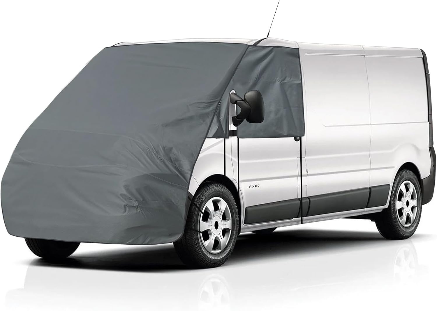 Voorruit Wrap Cover Vervanging voor Renault Master 2010-2024, Vervanging voor Opel Movano 2010-2024, Luxe Zonwering Volledige Okklusie Voorruitafdekking 420D Vervanging voor Nissan NV400 (Zwart)
