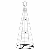 vidaXL LED-kerstboom 200 LEDs kleurrijk 182 cm